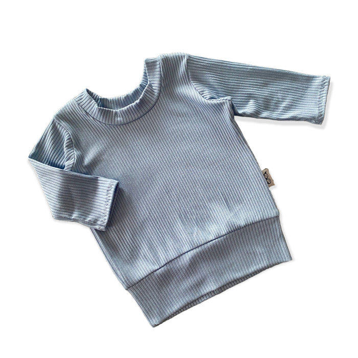 Chambray Ribbed Lounge Top