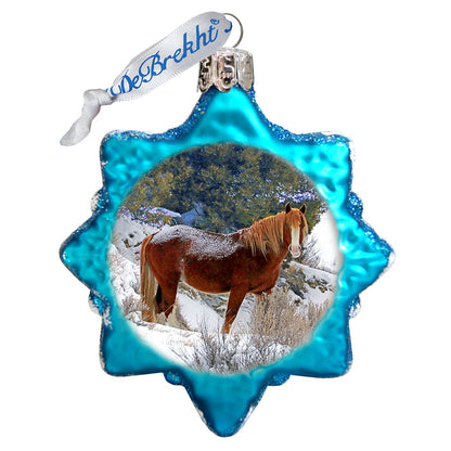 Chasing Horses Glass Ornaments