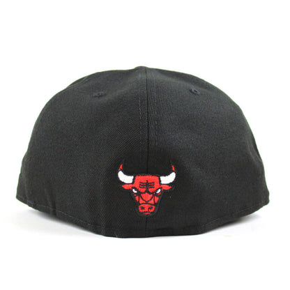 Chicago Bulls UPSIDE DOWN NBA CHAMP New Era 59fifty Fitted Hat (Black Gray Under Brim)