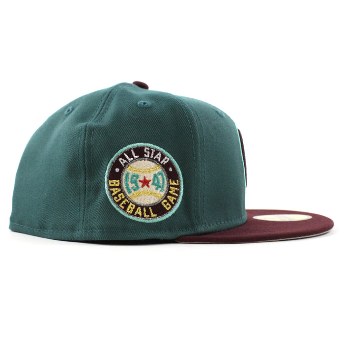 Chicago Cubs 1947 All Star Game New Era 59Fifty Fitted Hat (Pine Green Maroon Gray Under Brim)