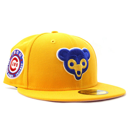 Chicago Cubs 1962 All Star Game New Era 59Fifty Fitted Hat (Yellow Pink Under Brim)