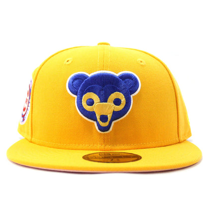 Chicago Cubs 1962 All Star Game New Era 59Fifty Fitted Hat (Yellow Pink Under Brim)