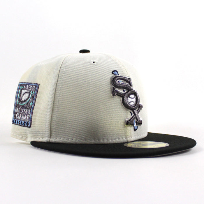 Chicago White Sox 1933 All Star game New Era Fitted 59Fifty Hat (Chrome White Black Gray Under Brim)