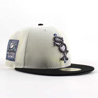 Chicago White Sox 1933 All Star game New Era Fitted 59Fifty Hat (Chrome White Black Gray Under Brim)