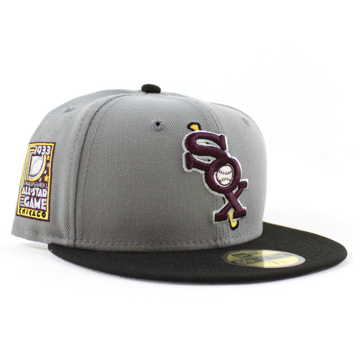 Chicago White Sox 1933 All Star Game New Era Fitted 59Fifty Hat (Misty Black Gray Under Brim)