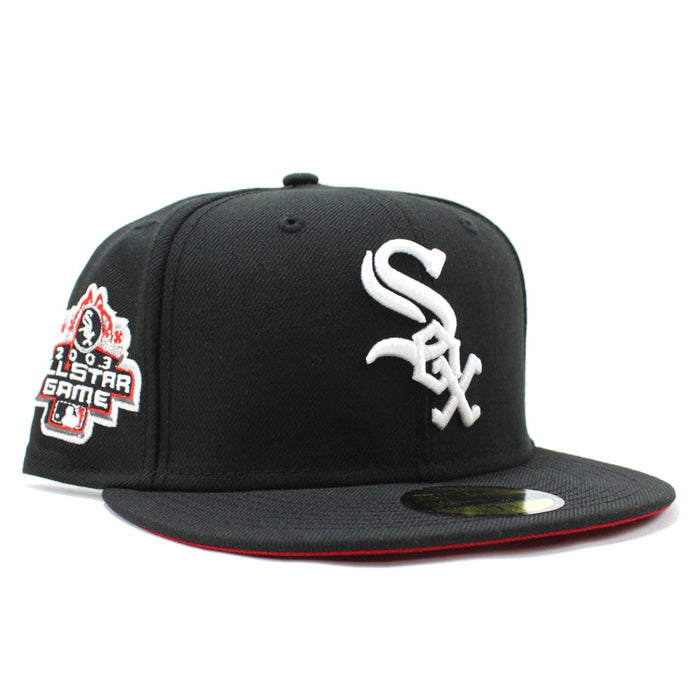Chicago White Sox 2003 All Star Game New Era 59Fifty Fitted Hat (Black Red Under Brim)