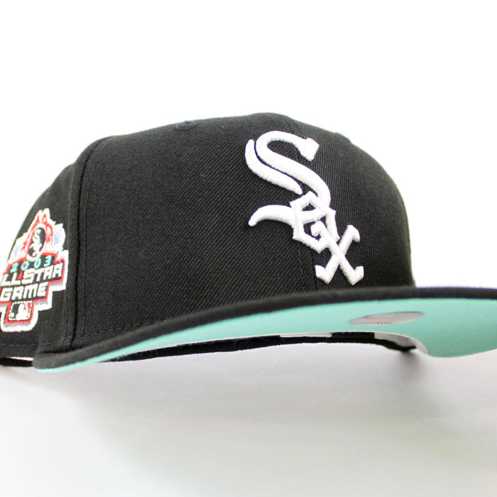 Chicago White Sox 2003 All-Star Game New Era Fitted 59Fifty Hat (Black Mint Under Brim)