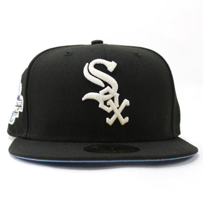 Chicago White Sox 2003 All-Star Game New Era Fitted 59Fifty Hat (Glow in the Dark Black Sky Blue Under Brim)