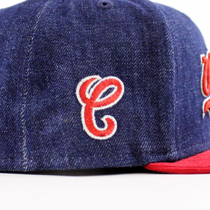 Chicago White Sox New Era Fitted 59Fifty Hat (Denim Scarlet Green Under Brim)