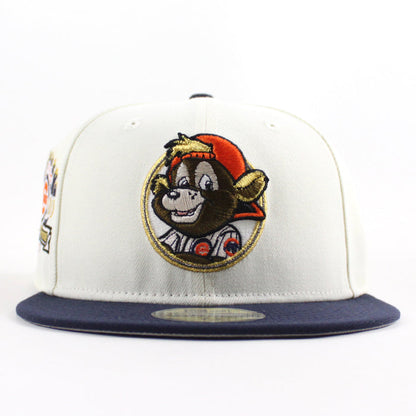 Clark The Cub Chicago Cubs 1990 All Star Game New Era 59Fifty Fitted Hat (Chrome White Navy Gray Under Brim)