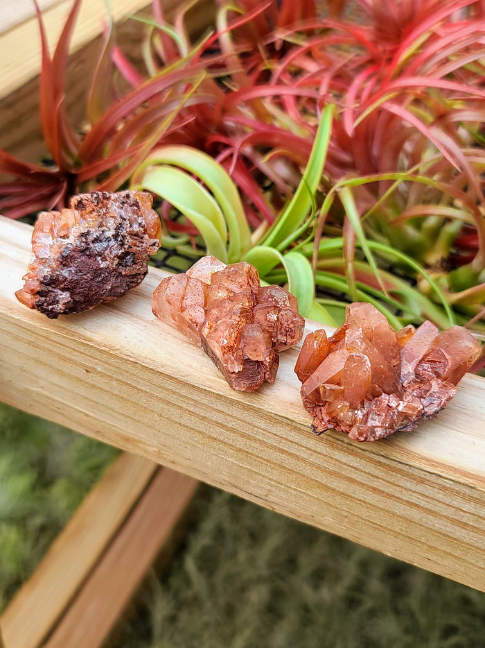 Clear Quartz Cluster w/ Iron Raw Stone