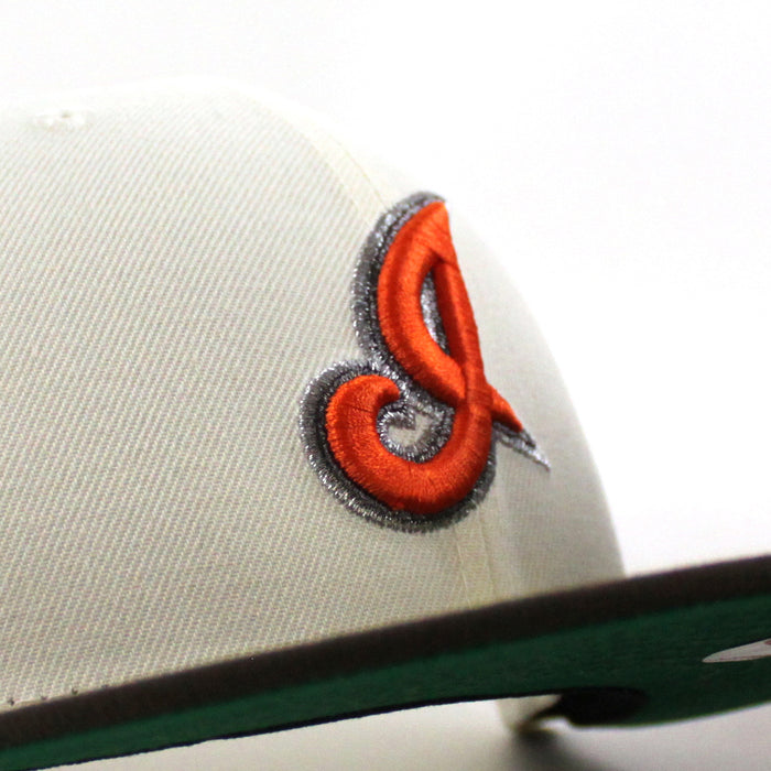 Cleveland Indians Jacobs Field New Era 59Fifty Fitted Hat (Chrome White Walnut Green Under Brim)