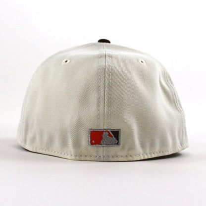 Cleveland Indians Jacobs Field New Era 59Fifty Fitted Hat (Chrome White Walnut Green Under Brim)