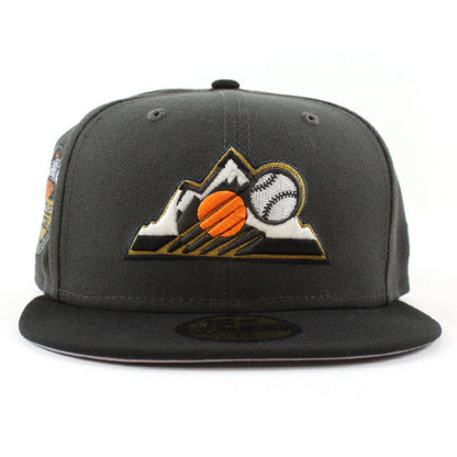 Colorado Rockies 10th Anniversary New Era 59Fifty Fitted Hat (GITD Pewter Black Gray Under Brim)