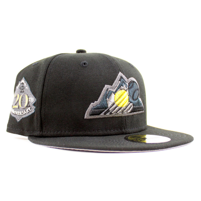 Colorado Rockies 20th Anniversary New Era 59Fifty Fitted Hat (Black Gray Under Brim)