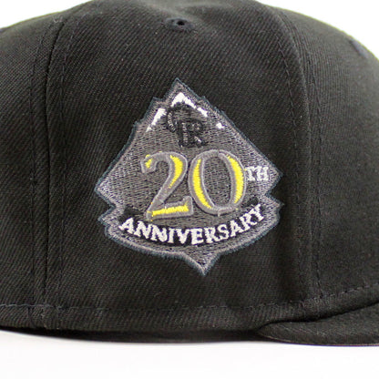 Colorado Rockies 20th Anniversary New Era 59Fifty Fitted Hat (Black Gray Under Brim)