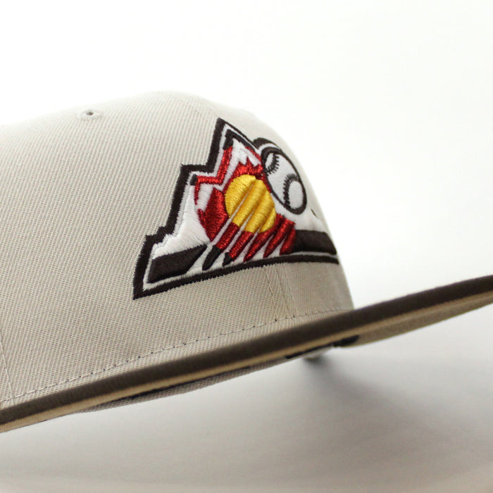 Colorado Rockies 25th Anniversary New Era 59Fifty Fitted Hat (GITD Stone Gray Walnut Khaki Under Brim)
