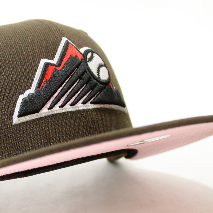 Colorado Rockies 25th Anniversary New Era 59Fifty Fitted Hat (GITD Walnut Pink Under Brim)