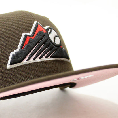 Colorado Rockies 25th Anniversary New Era 59Fifty Fitted Hat (GITD Walnut Pink Under Brim)