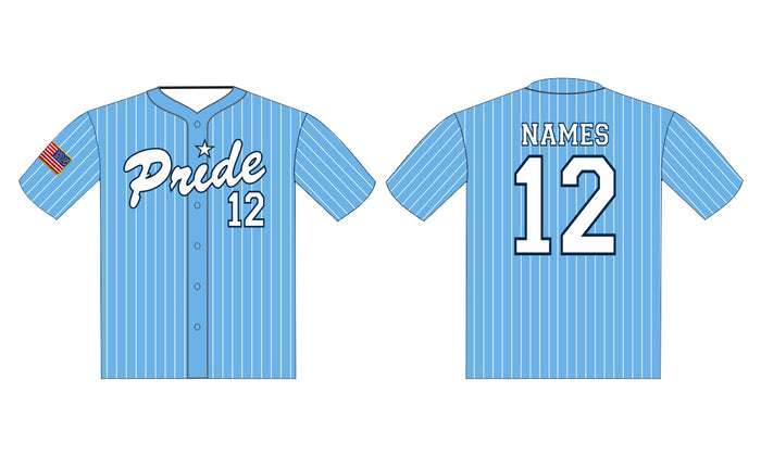 Columbia Blue / White Pinstripe Jersey