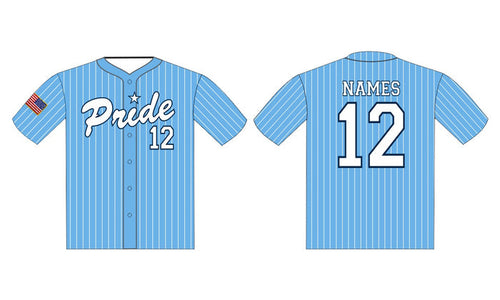 Columbia Blue / White Pinstripe Jersey