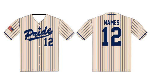 Cream / Navy Pinstripe Jersey