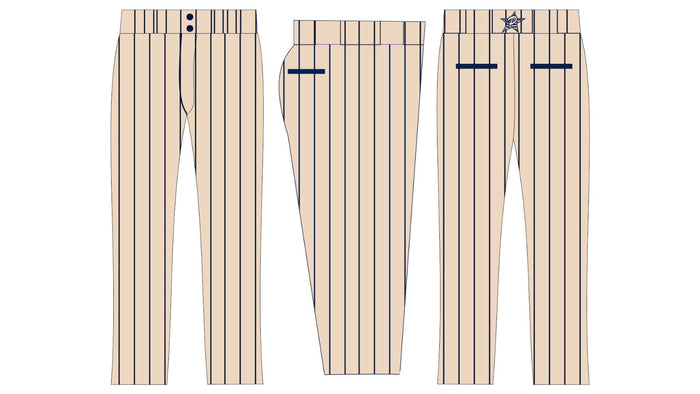 Cream / Navy Pinstripe Pants