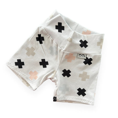Cross Monochrome Biker Shorts