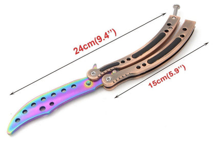CSGO Bronze Butterfly Knife TRAINER Dull Spring Latch PRACTICE Balisong