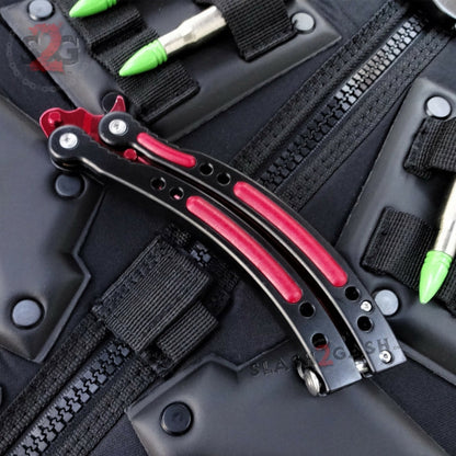 CSGO Slaughter Butterfly Knife SHARP 440C Counter Strike Tactical Balisong