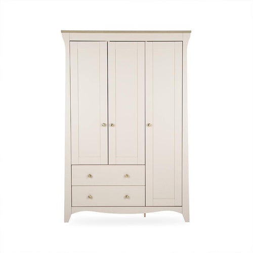 CuddleCo Clara Triple Wardrobe 2 Draw - Cashmere/Ash