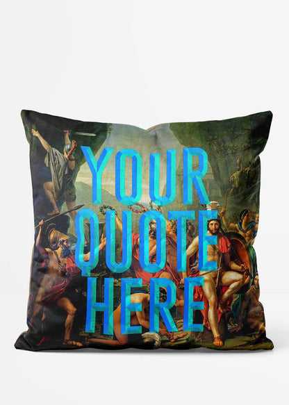 Custom Leonidas Blue Cushion, front view