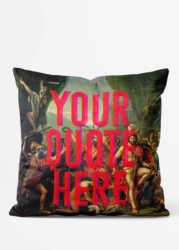 Custom Leonidas Red Cushion, front view