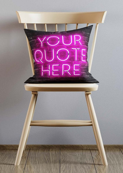 Custom Pink Neon Brick Cushion