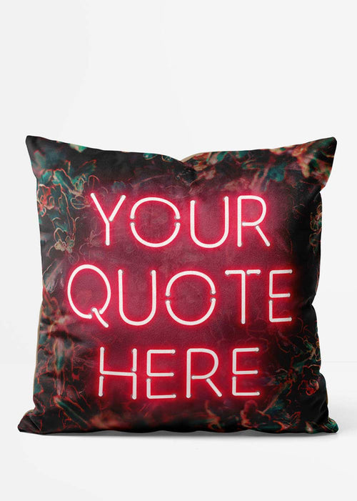 Custom Red Neon Cushion, front view