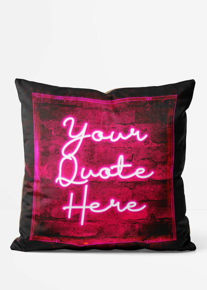Custom Scribble Neon Pink Cushion, front view