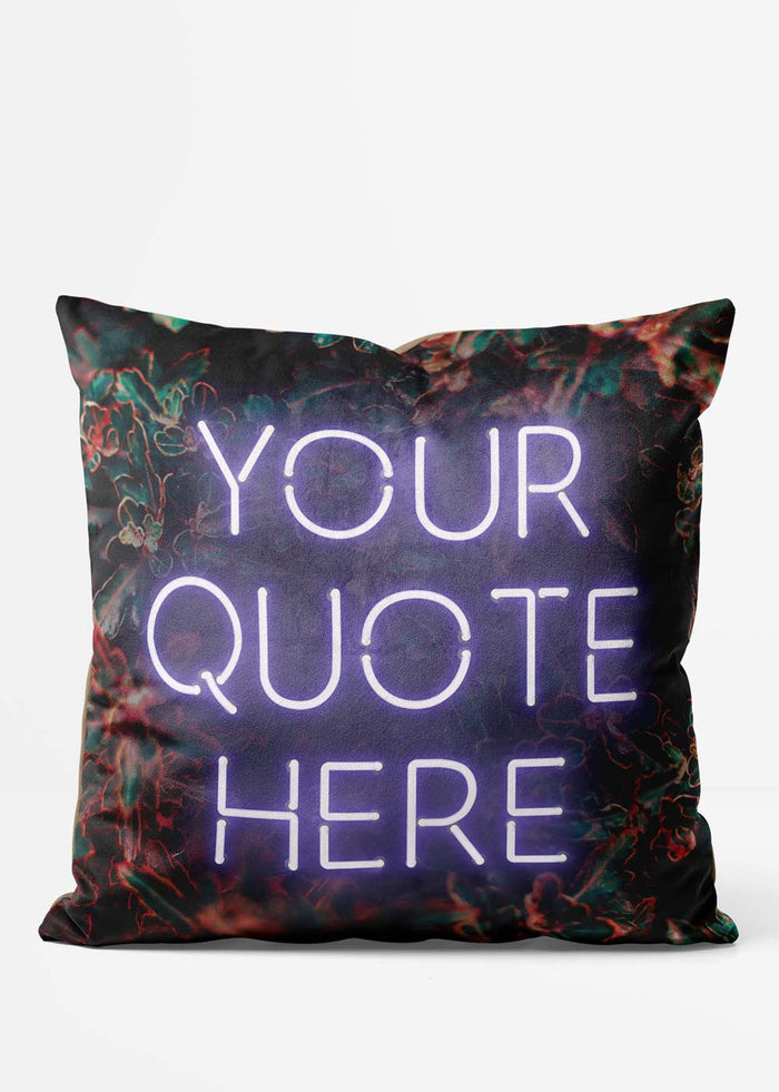 Custom White Neon Cushion, front view