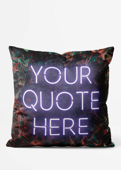 Custom White Neon Cushion, front view