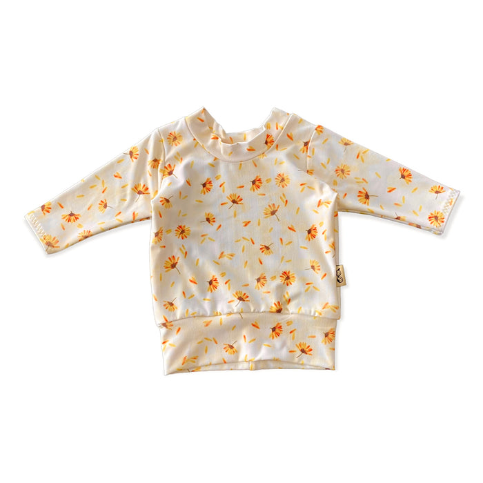 Daisy Blossom on Cream Lounge Top