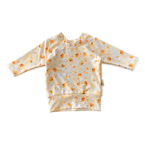 Daisy Blossom on Cream Lounge Top