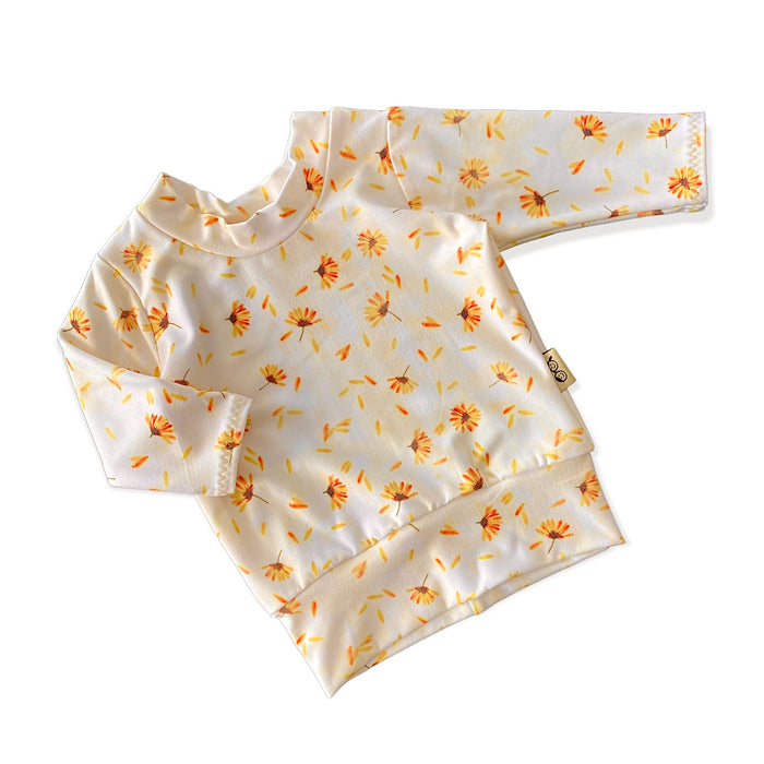 Daisy Blossom on Cream Lounge Top