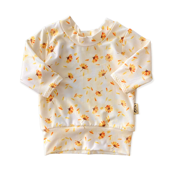 Daisy Blossom on Cream Lounge Top
