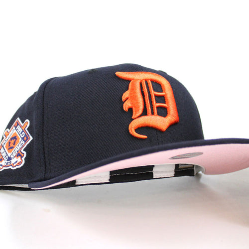 Detroit Tigers 1909 World Series New Era 59Fifty Fitted Hat (Navy Pink Under Brim)
