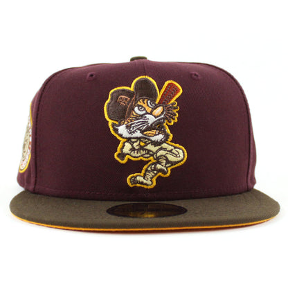 Detroit Tigers 1968 World Series New Era 59Fifty Fitted Hat (MAROON WALNUT REG GOLD Under Brim)