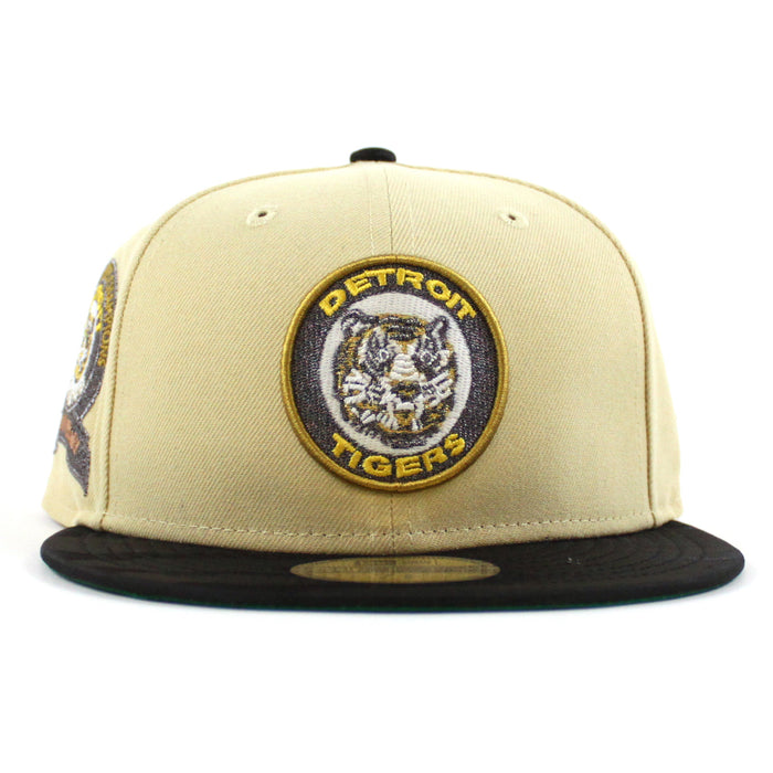 Detroit Tigers 1968 World Series New Era 59Fifty Fitted Hat (Vegas Gold Black Camo Green Under Brim)