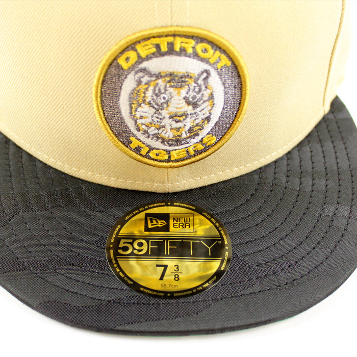 Detroit Tigers 1968 World Series New Era 59Fifty Fitted Hat (Vegas Gold Black Camo Green Under Brim)