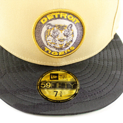 Detroit Tigers 1968 World Series New Era 59Fifty Fitted Hat (Vegas Gold Black Camo Green Under Brim)