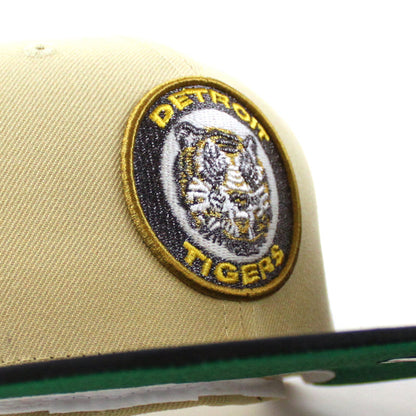 Detroit Tigers 1968 World Series New Era 59Fifty Fitted Hat (Vegas Gold Black Camo Green Under Brim)