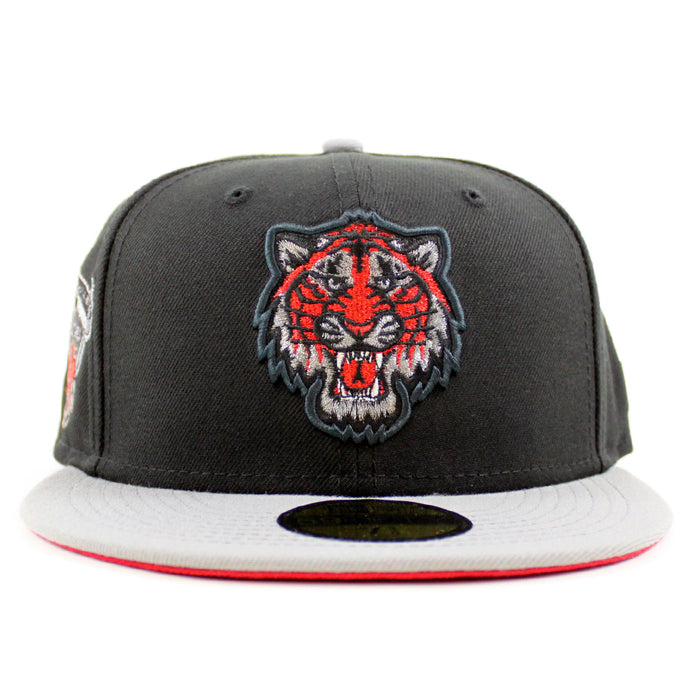 Detroit Tigers 2000 TIGER STADIUM New Era 59Fifty Fitted Hat (Black Misty Scarlet Under Brim)