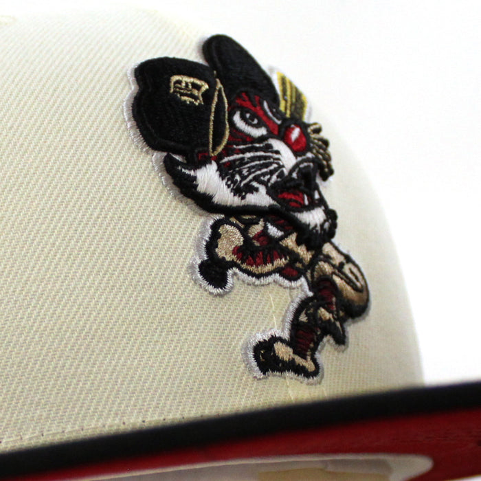 Detroit Tigers TIGER STADIUM New Era 59Fifty Fitted Hat (GITD CHROME WHITE BLACK SCARLET Under Brim)